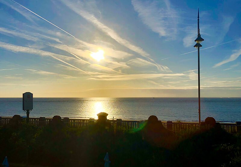 Photograph of the sunrise at Lowestoft from the Hotel Victoria on 3rd September 2019