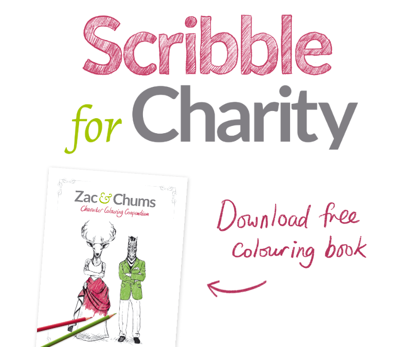 Nettl Scribble for Charity colouring book