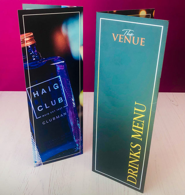 The Venue – VIP Drinks Menu